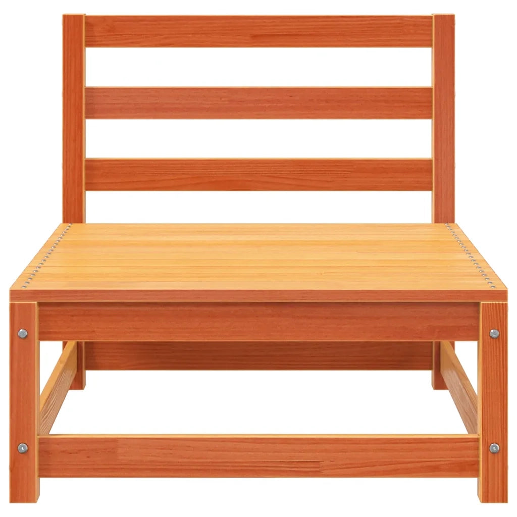 Divano Senza Braccioli da Giardino Marrone Cera 70x70x67cm Pino 837918