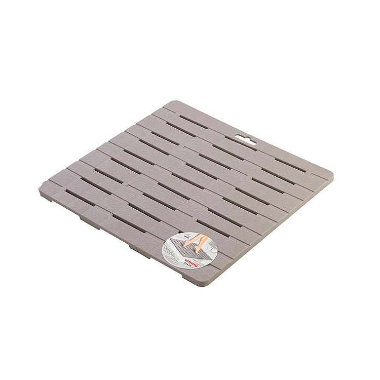 Pedana doccia rigida 55x55 cm tortora in plastica PP linea Winny Feridras