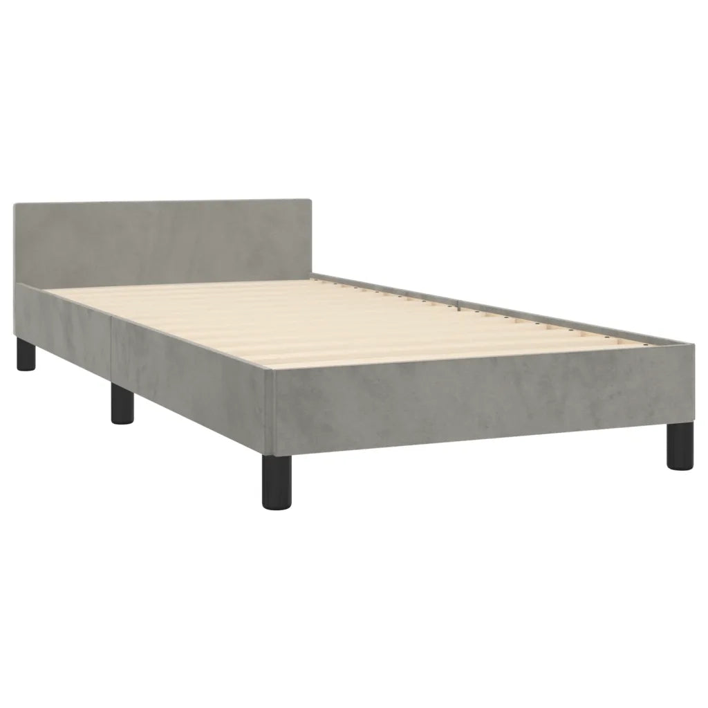 Giroletto senza Materasso Grigio Chiaro 100x200 cm Velluto 3125739