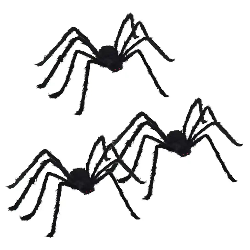 Decorazione Ragno di Halloween 3 pz Nero 150 cm CFW2376460