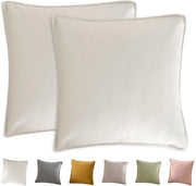 Set di cuscini decorativi da 2, 45 x 45 cm, cuscini in chenille morbidi e lisci, coprispalliera per decorazione, coprispalliera quadrata per divano e salotto (bianco crema)