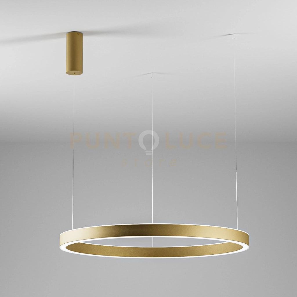 CRISEIDE S/1G - LAMPADARIO A SOSPENSIONE ORO A LED DIMMERABILE 3000K 5200LM 100W D.96,6CM