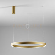 CRISEIDE S/1G - LAMPADARIO A SOSPENSIONE ORO A LED DIMMERABILE 3000K 5200LM 100W D.96,6CM