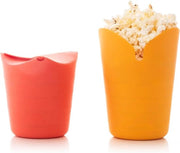 Set di Popcorn con Bocchette di Silicone Ripiegabili da 2 pezzi