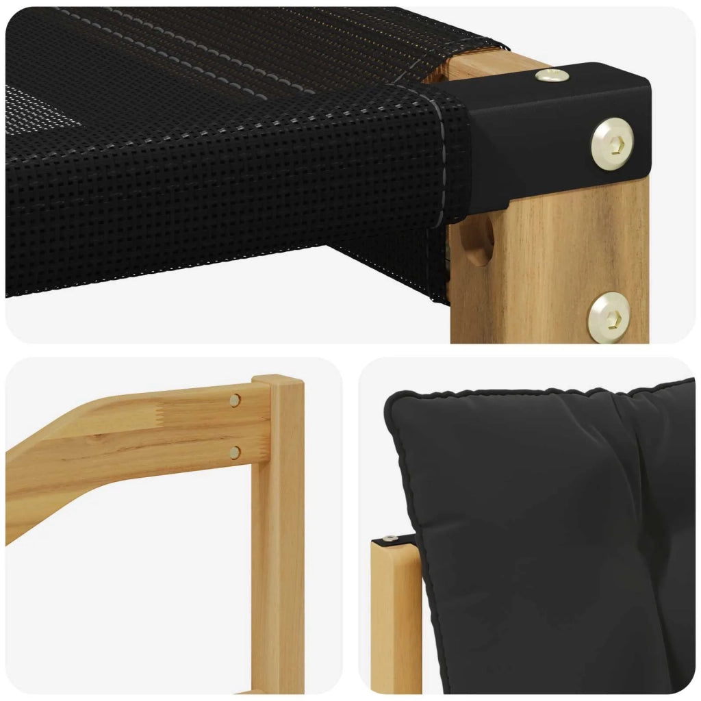 Set di divani da esterno Legno di Acacia Massello e Textilene 3439074