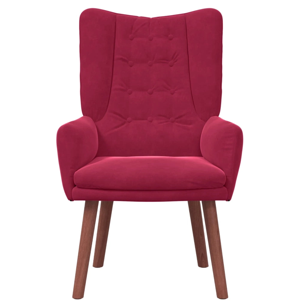 poltrona Rosso Vino 63 x 67 x 94 cm Velluto 42001819