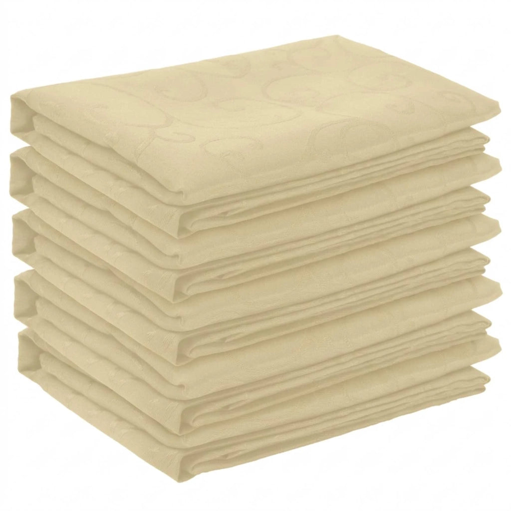 Tovaglia da Tavolo 5 pz Rotondo Bianco Crema Ø 160 cm 42040496