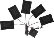 Vestimento elettrico a riscaldamento - Padrino di calore USB - 5-in-1 - Impermeabile - Adattabile - Adatto per abbigliamento - Composito a fibre - Livelli di temperatura - Varianti di colore.