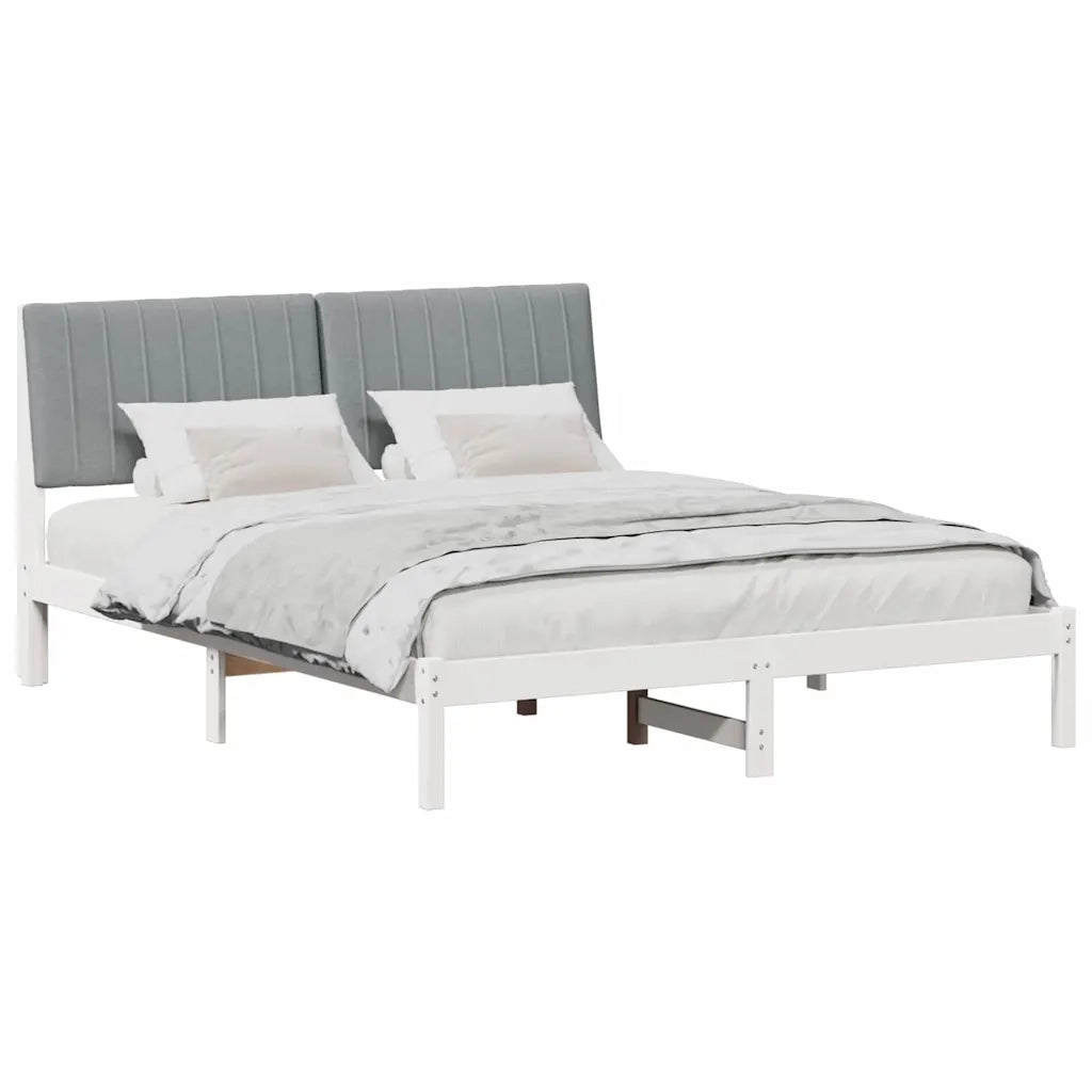 Struttura del letto Bianco 150 x 200 cm Pino massello 3394417