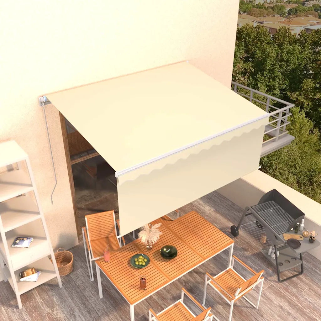 Tenda da Sole Retrattile Manuale-Tenda parasole per Patio 3x2,5 m Crema 961259