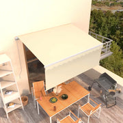 Tenda da Sole Retrattile Manuale-Tenda parasole per Patio 3x2,5 m Crema 961259