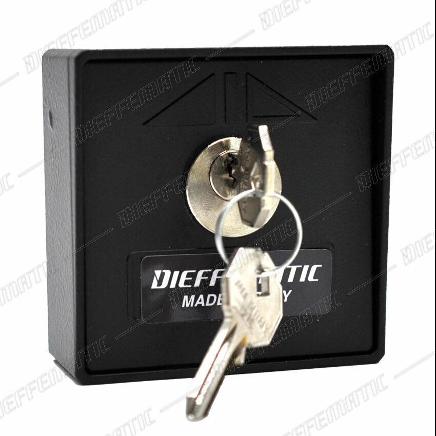 SELETTORE START CON CHIAVE E CILINDRO ALLUMINIO COMPATIBILE CON NICE 198/1 NERO