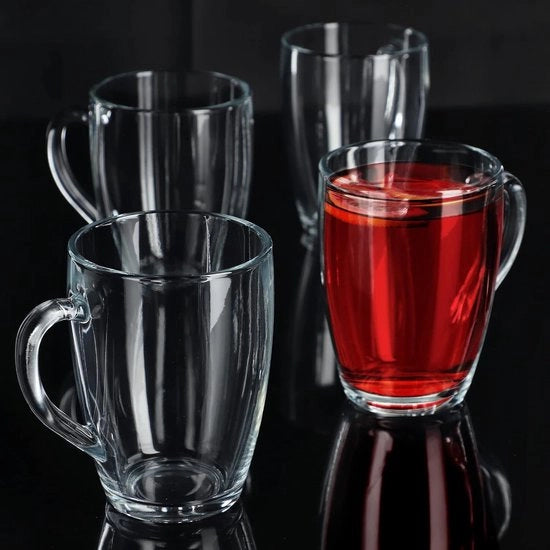 Set di bicchieri in vetro - qualità premium - bicchieri da caffè in vetro lussuosi 4 pezzi