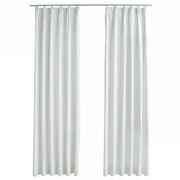 Tende Oscuranti | Tende Blackout con Ganci 2 pz Avorio 140x245 cm