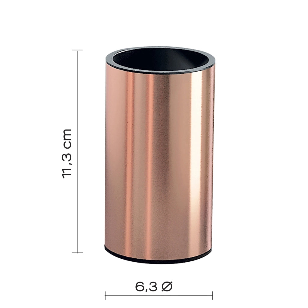 PORTASPAZZOLINI ELETTRA D.7XH12CM INOX RAME