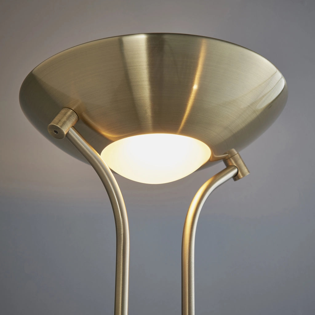 Lampada terra Rome ottone antico con lettura Endon