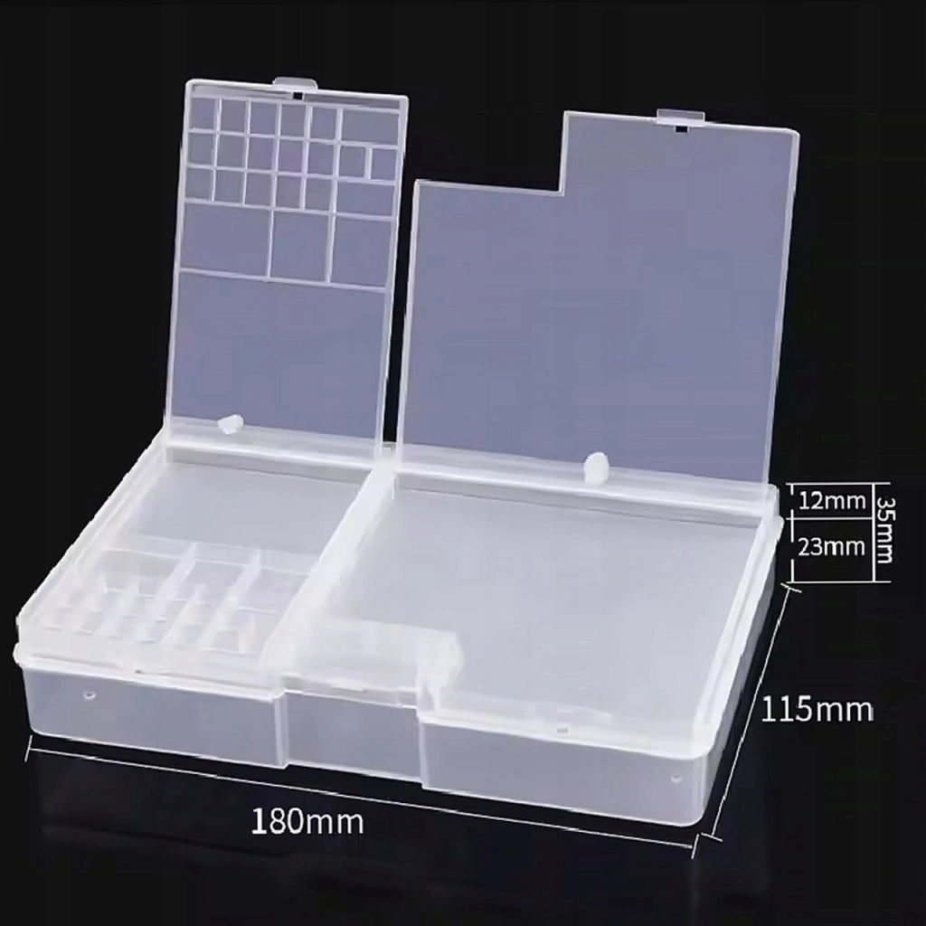 Organizer Plastico a Due Livelli – 180 x 115 x 35 mm | Materiale PP Resistente | Per Componenti Elettronici, Viti, Cavi
