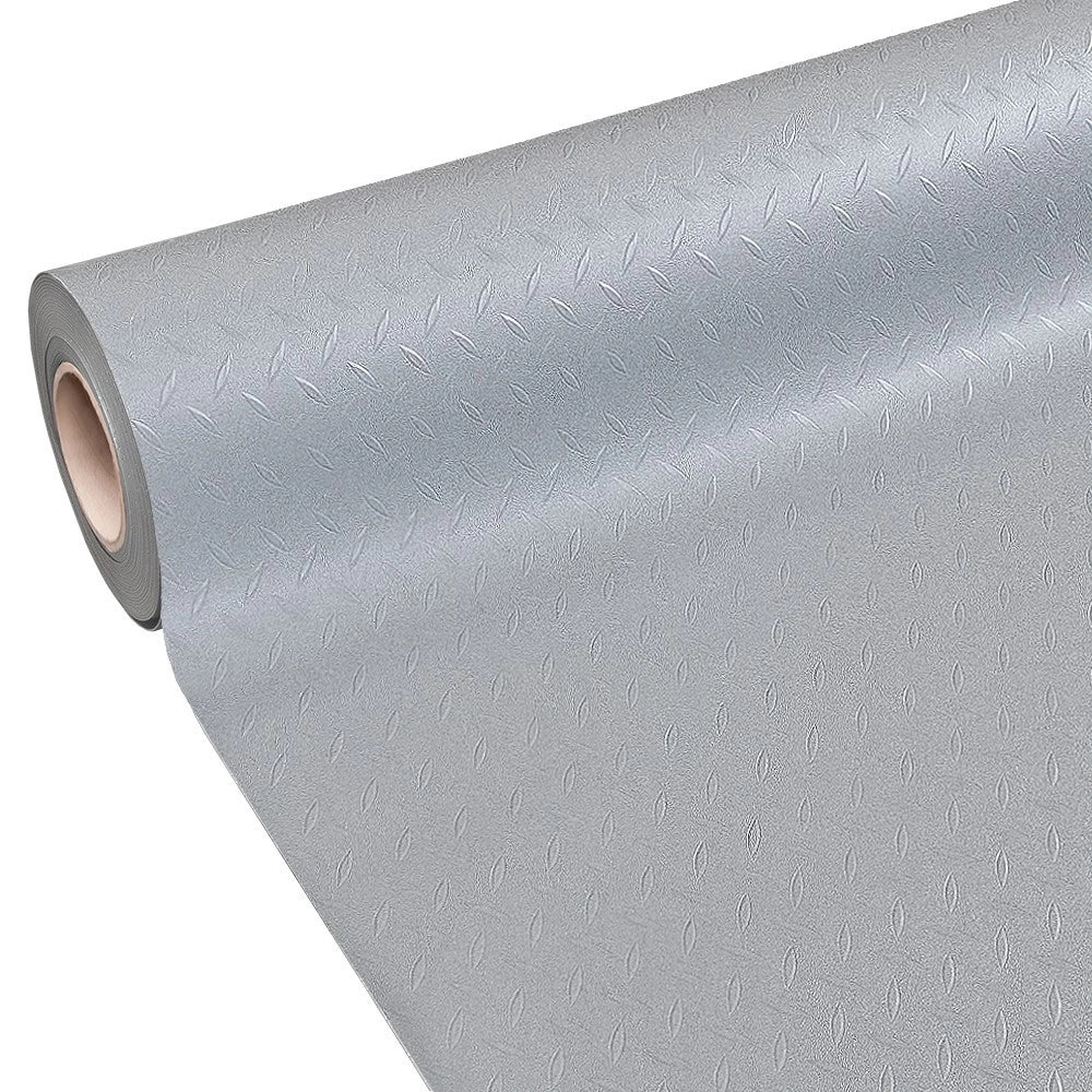 Rotolo Passatoia Copri Pavimento Gomma Pvc Ruvida Antiscivolo Tappeto Lamiera Isolante Grigia 100x200 cm