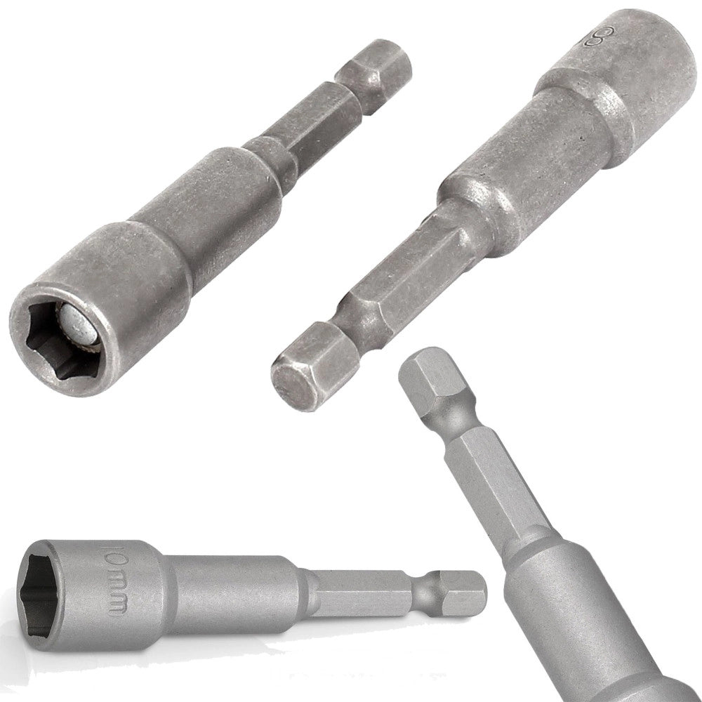 Trade Shop - Inserto Chiave A Bussola Magnetica Attacco 1/4 Per Avvitatore Lunghezza 50mm -