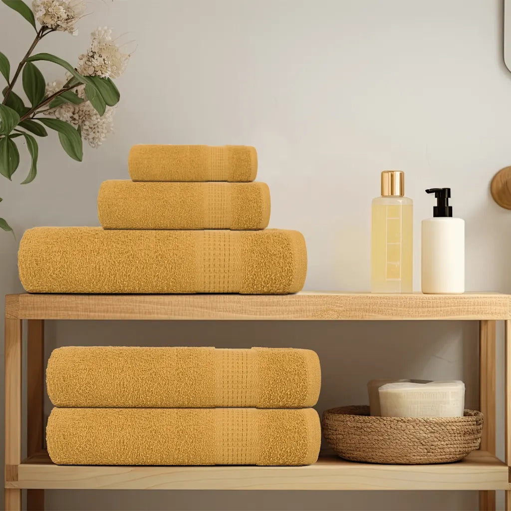Asciugamani da bagno FROGN 2 pz | Teli per bagno Oro 100x150 cm 360 g/m2