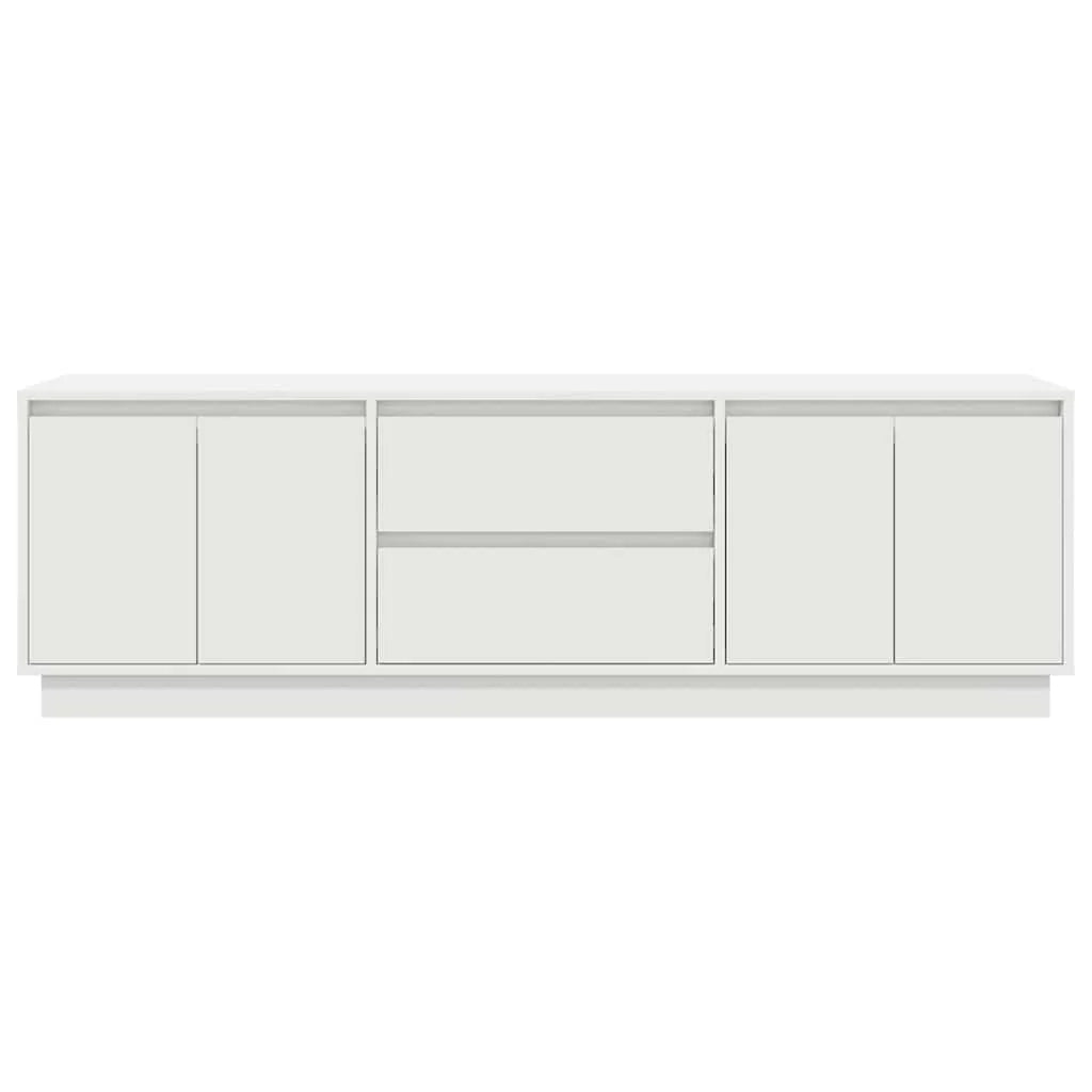 Mobile porta TV dal design moderno con pratico spazio di archiviazione e luci a LED 160,5 x 41 x 50 cm legno bianco 02_0055830