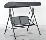 Dondolo da Giardino 2 Posti con Tettuccio ¨C Xylo ¨C Grigio 140x118x162cm