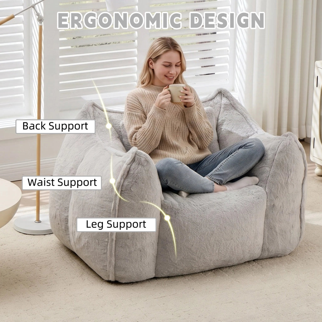 Poltrona a sacco gigante con cuscino ¨C Minimal ¨C grigio