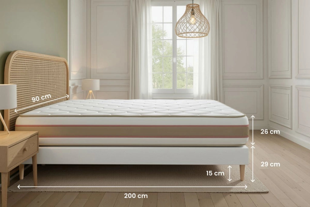 Materasso e base 90x200 cm - Le Délicat