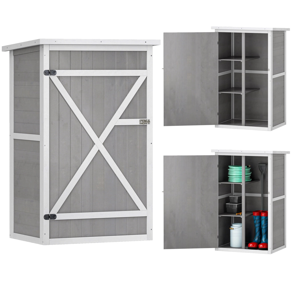 Casetta da giardino portattrezzi ¨C Xylo ¨C grigio 75x56x115cm metallo