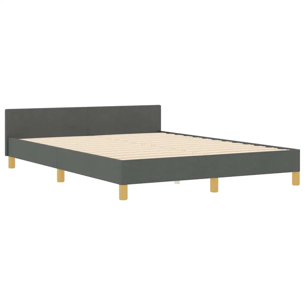Struttura del letto Grigio scuro 140 x 200 cm Tessuto 3344656