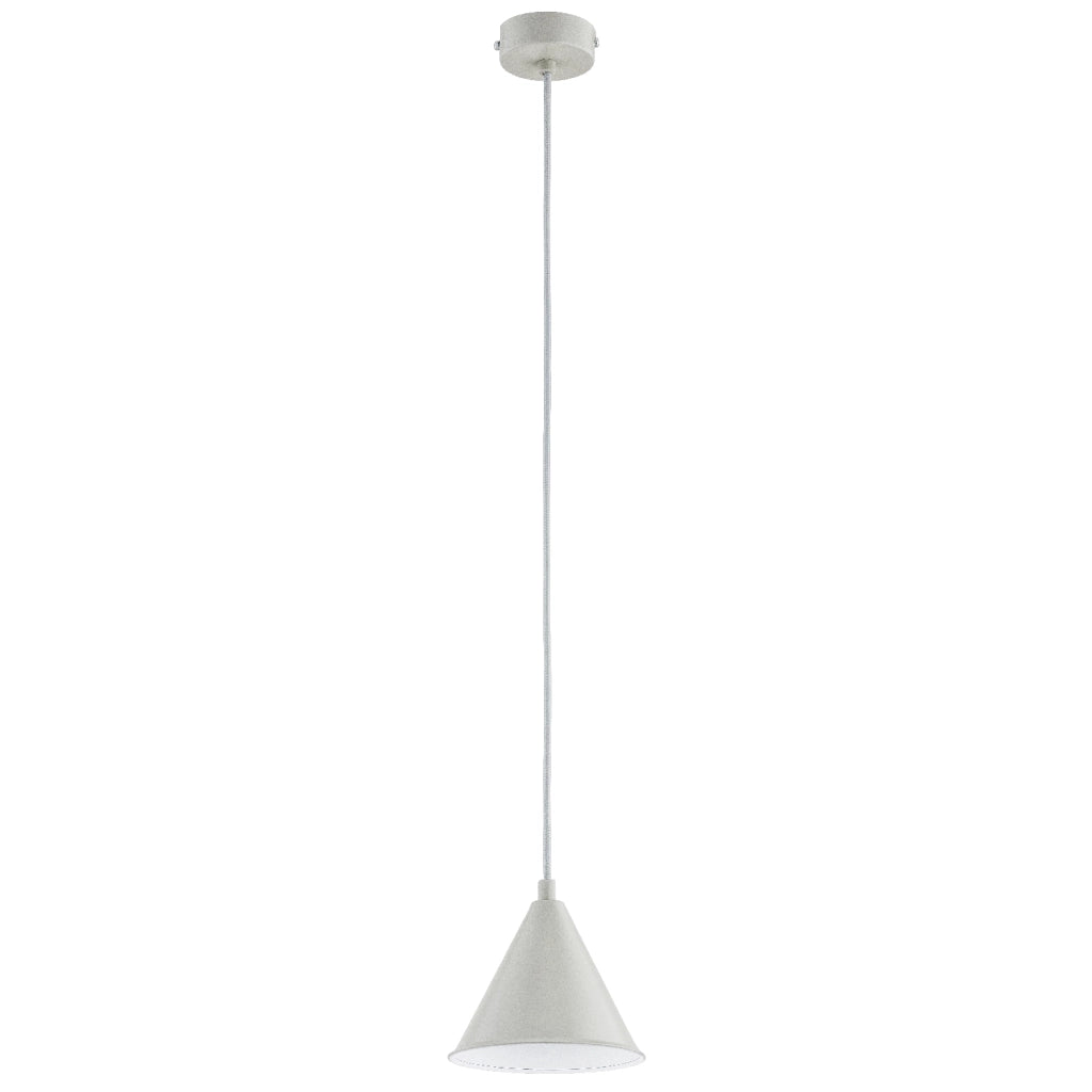 Lampada a sospensione minimal grigia cono E14 10W Alfa Ganna