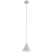 Lampada a sospensione minimal grigia cono E14 10W Alfa Ganna