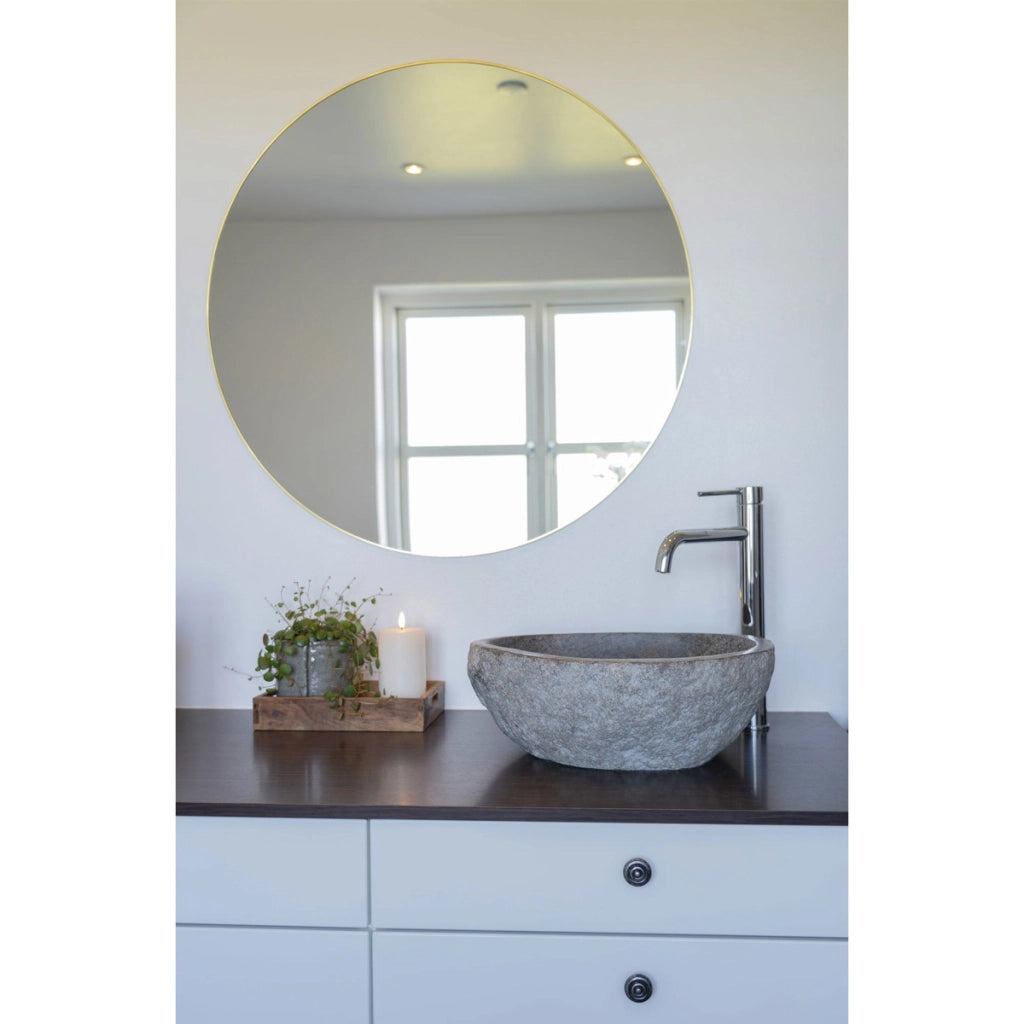 Lavabo Donau, Grigio, Pietra, 40x35x15 cm