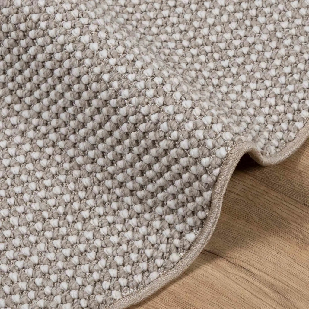 Tappeti per area | Tappeti a zone Rotondo LUGO Crema e Taupe ? 200 CM Poliestere