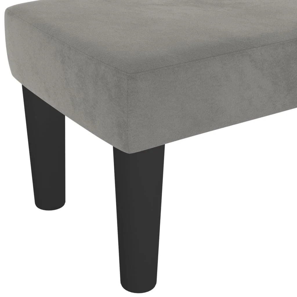 Panca/panca in velluto grigio chiaro 100 x 30 x 30 cm 02_0010548