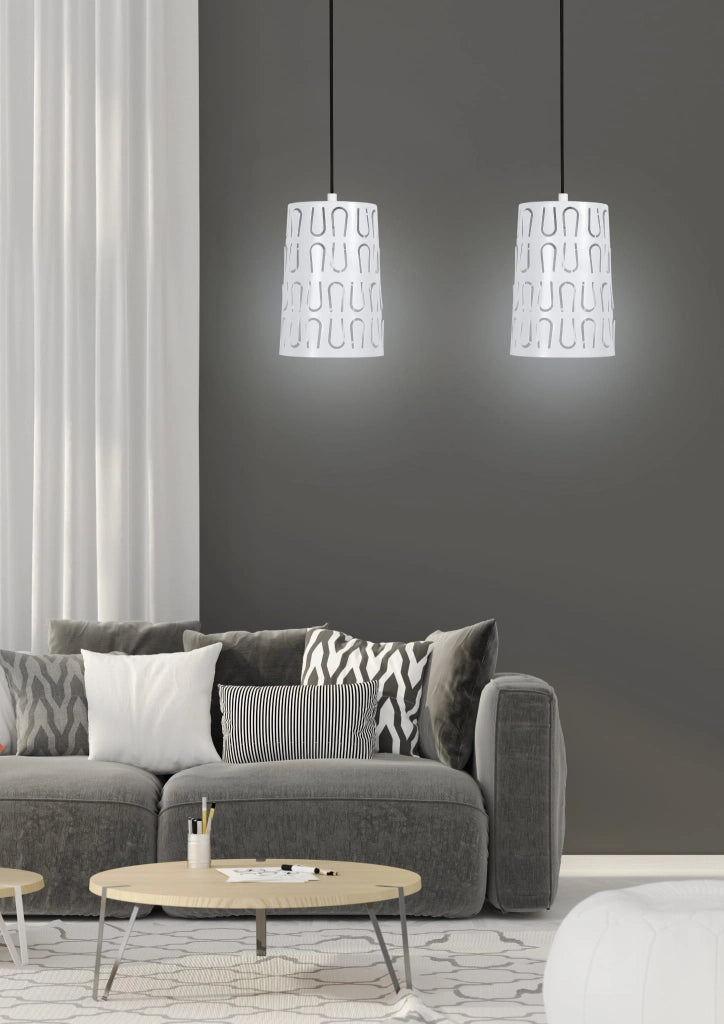 Lampada a sospensione Candellux Vista bianca 2xE27