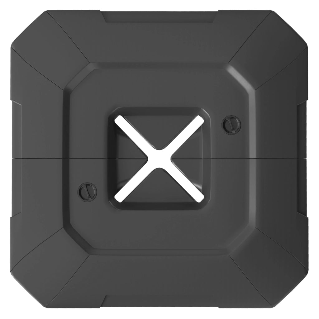 Set 2 Pesi Riempibili per Base per Ombrellone a Sbalzo 101x101x12cm in HDPE Nero
