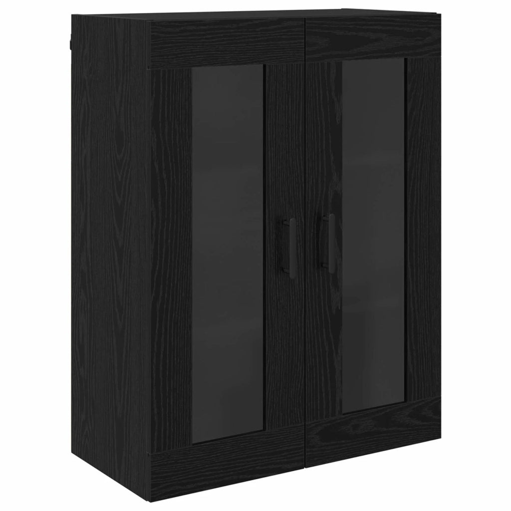 Credenza-Buffet-Armadio da cucina Rovere Nero 69,5 x 34 x 180 cm Legno multistrato 246316