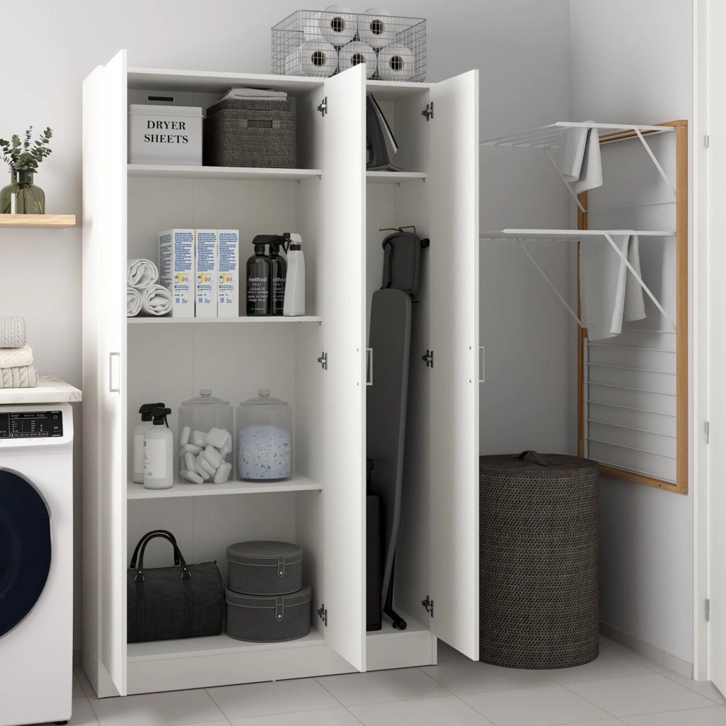 Vado, Armadio Multiuso Grande 4 Ripiani, 103.8x180h cm Bianco