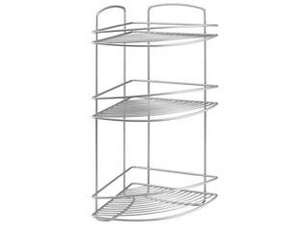 1pz mensola angolare a 3 piani serie onda - cm.22x22x53 cod:ferx.fer324298