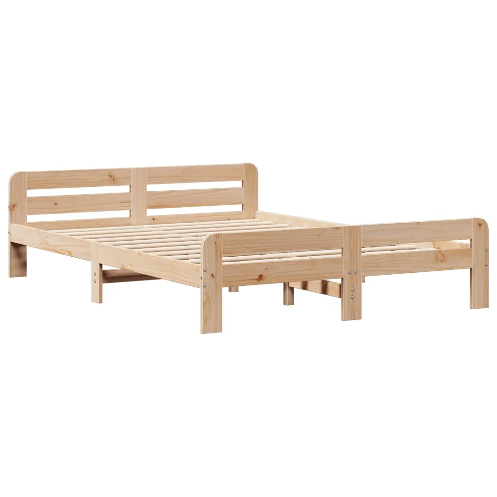 Letto senza Materasso 150x200 cm in Legno Massello di Pino 855469