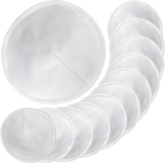 Pannolli per l'allattamento 12 pezzi - Herbruikbaar bambù/coton - Leggeri/assorbenti - 11 cm - Design lussuoso - Impacchi per l'allattamento