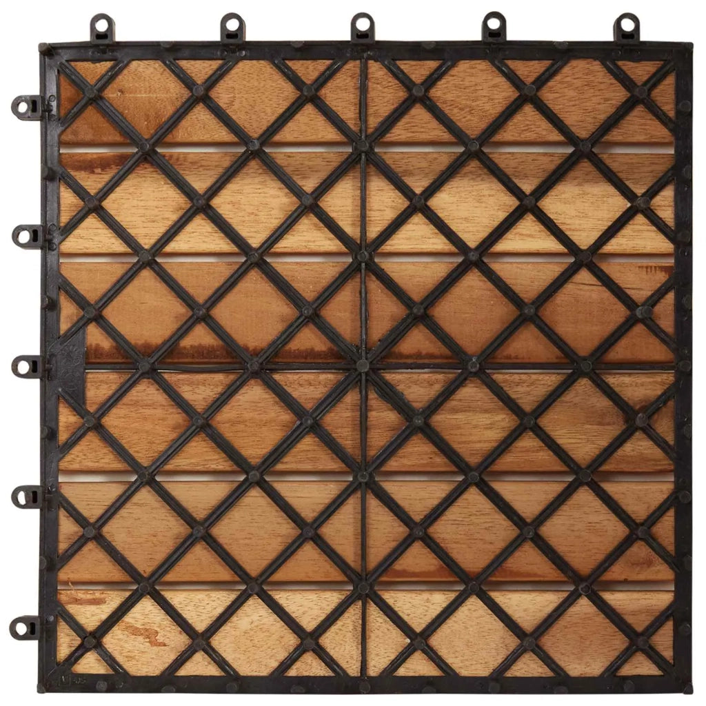 Piastrella per Decking 20 pcs Marrone 30 x 30 cm 3444687