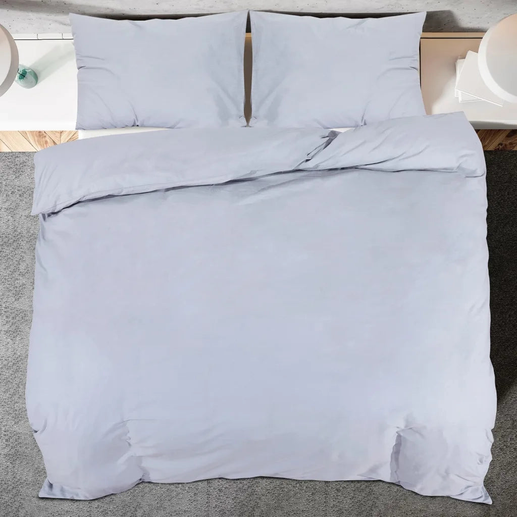 Set Copripiumino Grigio 140x200 cm in Cotone 136097