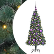 Albero di Natale | Decorazioni natalizie artificiale pre-illuminato con set di palle