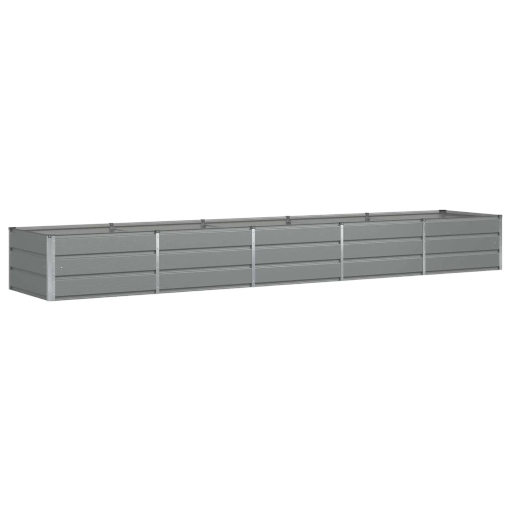 Fioriera | Cassetta per fiori | Vaso Grigio chiaro 400 x 80 x 45 cm Acciaio