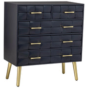 Cassettiera in legno nero 72.5x35x79h cm