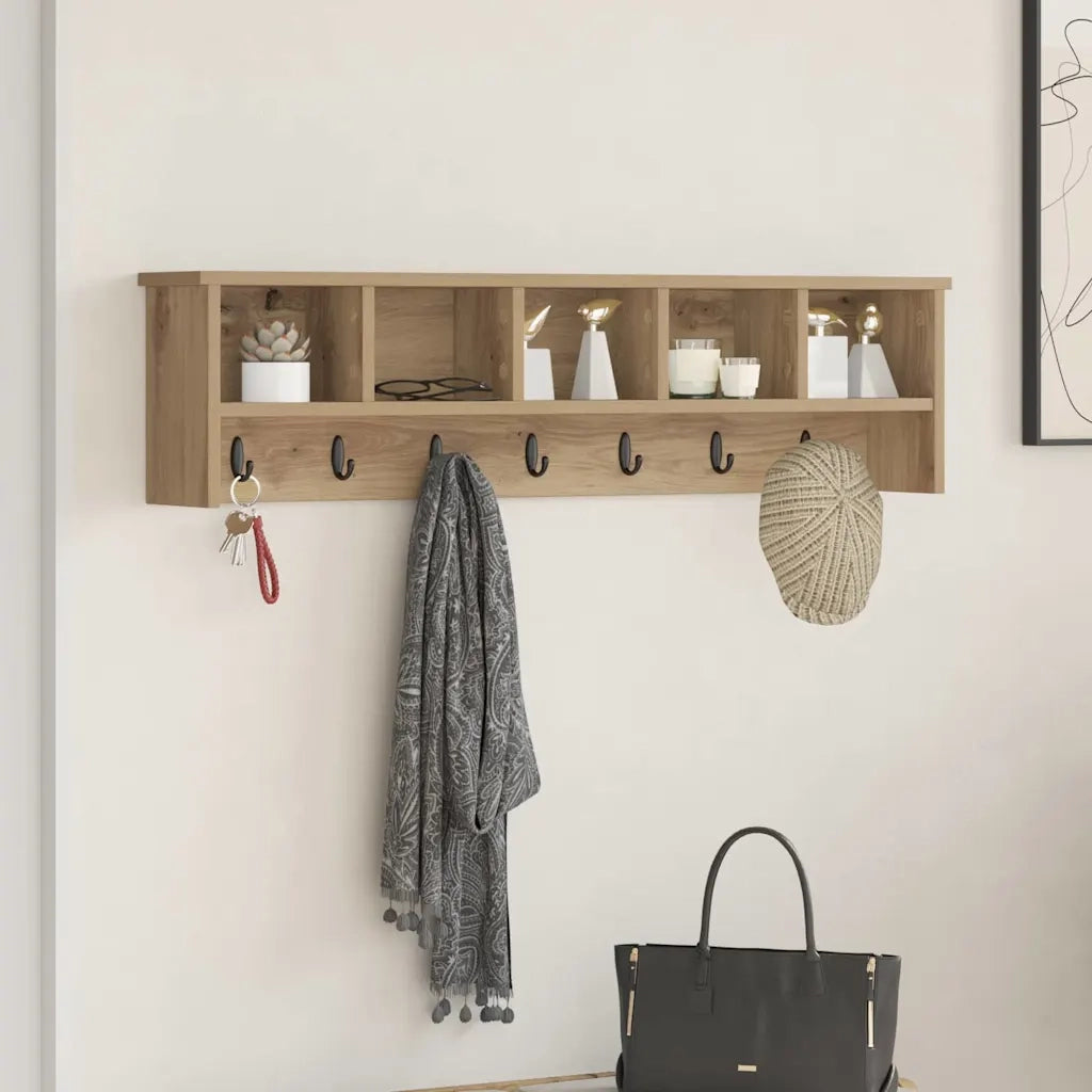 Appendiabiti a muro Rovere artigianale 100 x 16 x 26 cm CFW8030739