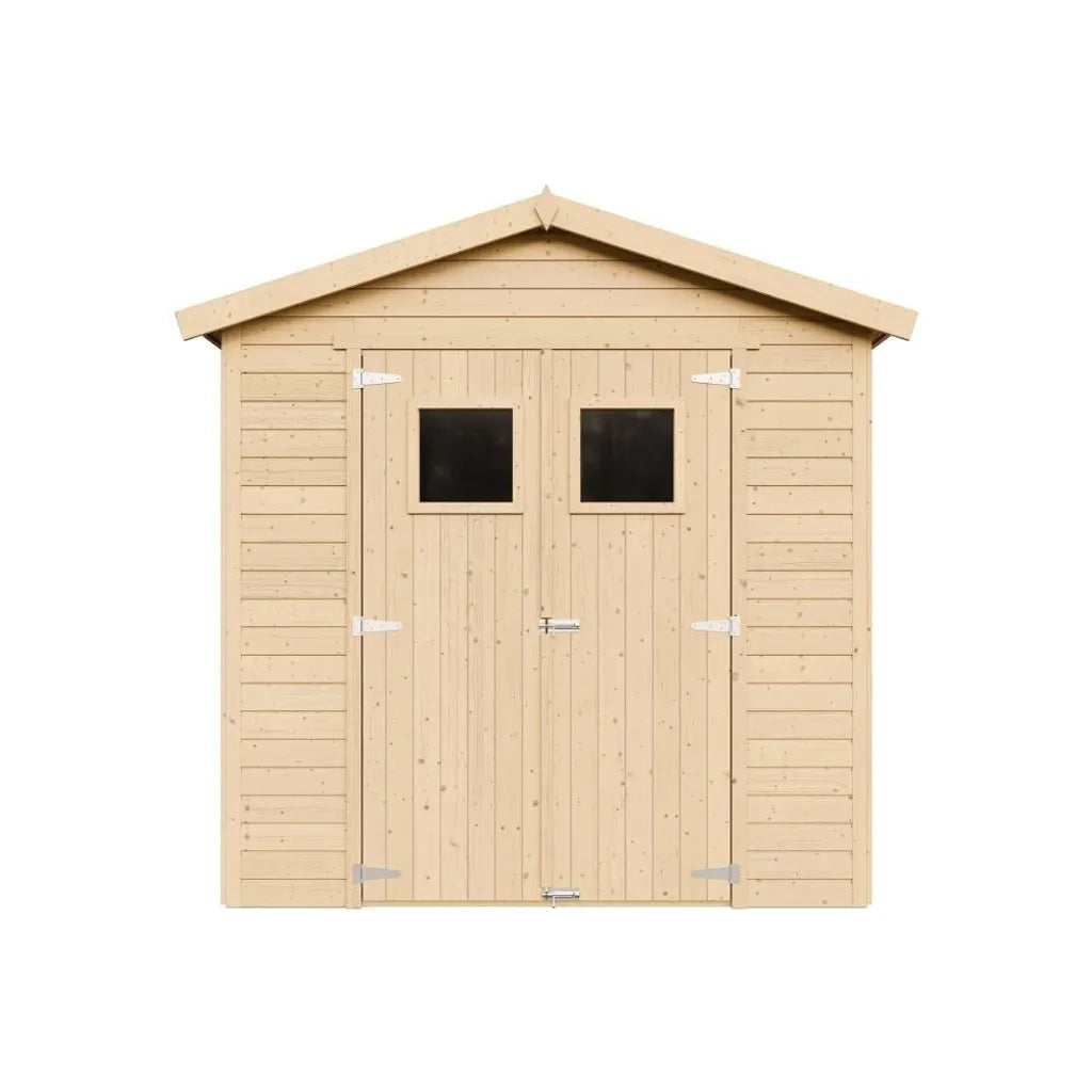 Casa da giardino in legno naturale CON PAVIMENTO IMPREGNATO H228x222x233 cm/4,08 m²- TIMBELA M351+M351G