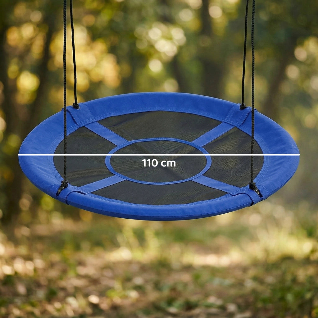 Altalena a nido per giardino ¨C Xylo ¨C ¦µ110 cm blu resistente alle intemperie fino a 100 kg